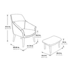 Waneta Chair and Ottoman