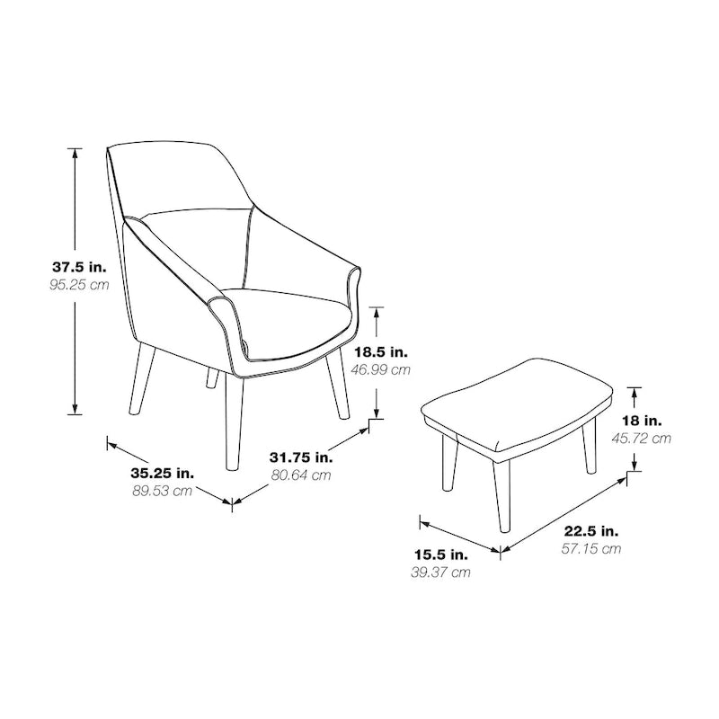 Poltrona e Pouf Waneta