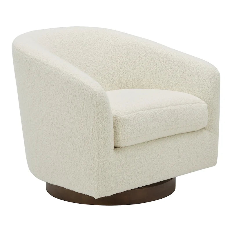 Poltrona a botte girevole moderna imbottita Aurelle Home