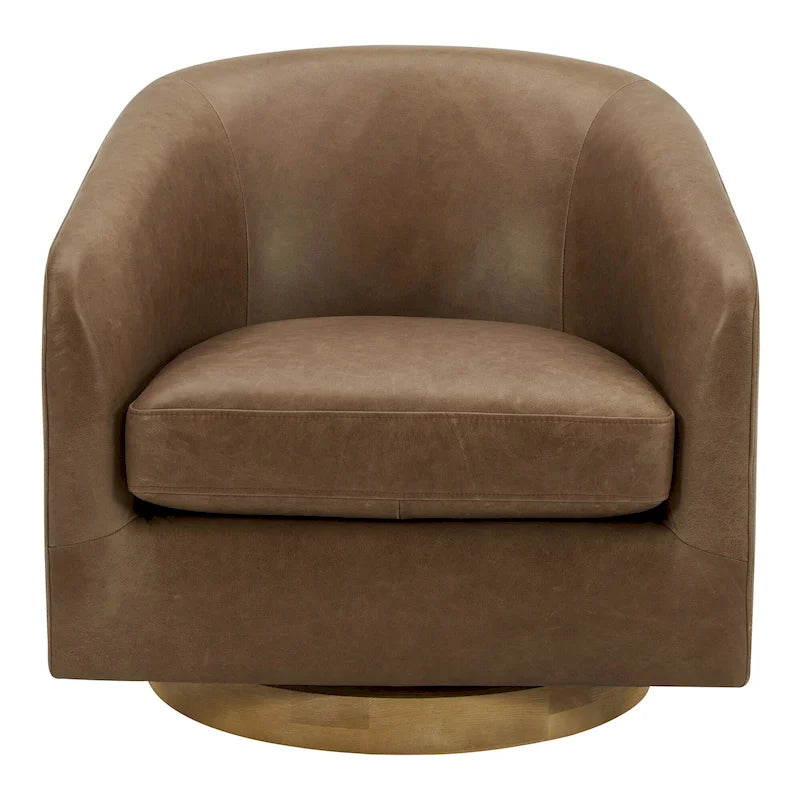 Poltrona a botte girevole moderna imbottita Aurelle Home