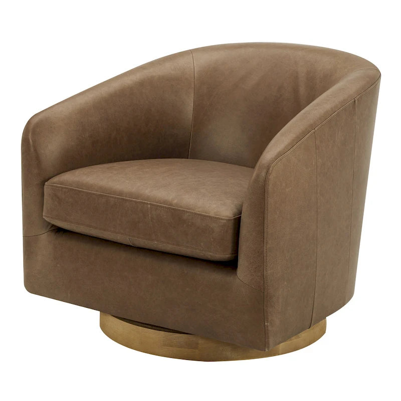 Poltrona a botte girevole moderna imbottita Aurelle Home
