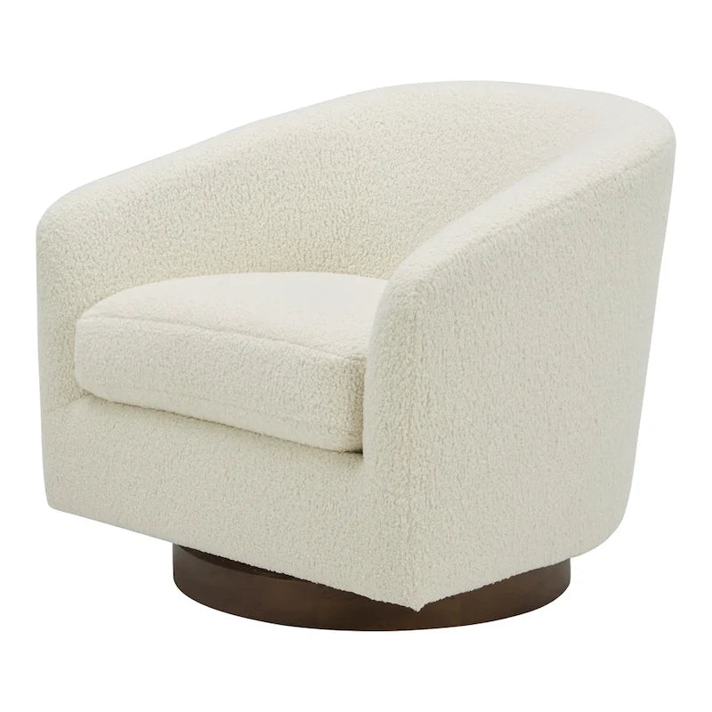 Poltrona a botte girevole moderna imbottita Aurelle Home