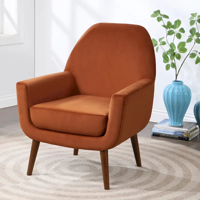 Poltrona in velluto Adrian Mid-Century di Greyson Living