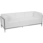 Divano modulare LeatherSoft con seduta trapuntata capitonné e struttura di contenimento - 79L x 28.75P x 27.25H