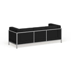 Divano modulare LeatherSoft con seduta trapuntata capitonné e struttura di contenimento - 79L x 28.75P x 27.25H