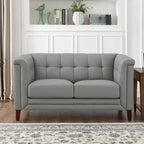 Hydeline Arvo Top Grain Leather Sofa Loveseat and Chair Set with Feather, Memory Foam and Springs