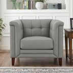 Hydeline Arvo Top Grain Leather Sofa Loveseat and Chair Set with Feather, Memory Foam and Springs