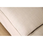 Grey Linen Skirted L-Shape Sectional Sofa - Right Facing