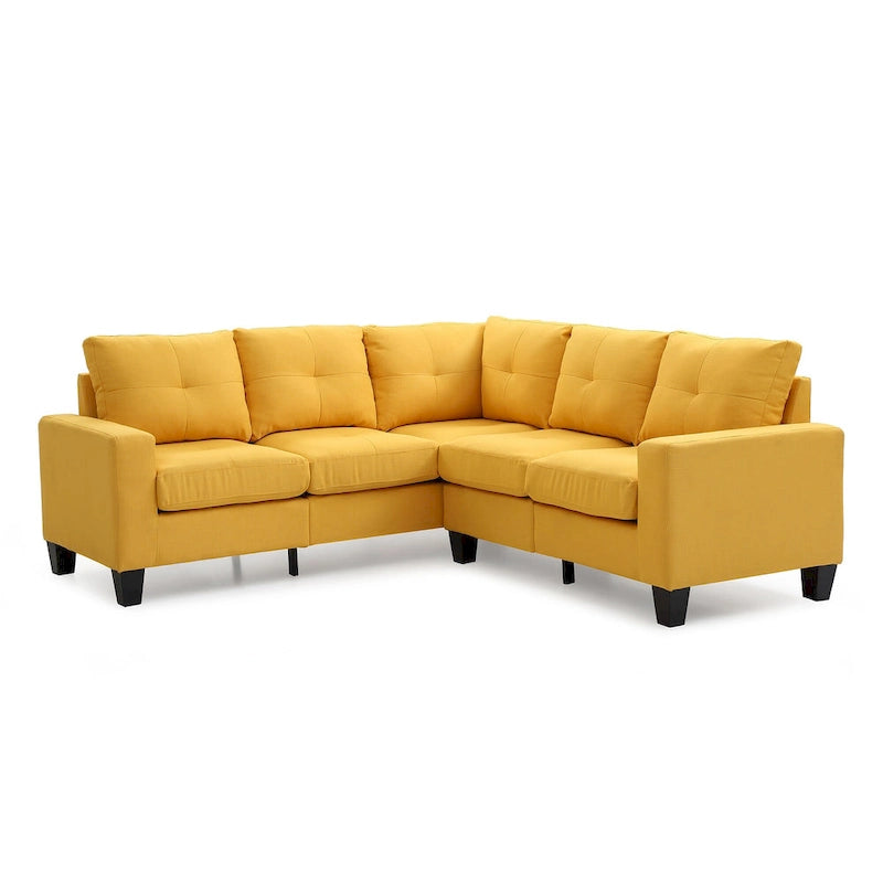 Newbury 82 in. W 2-piece Polyester Twill L Shape Sectional Sofa - 32L x 82W x 35H
