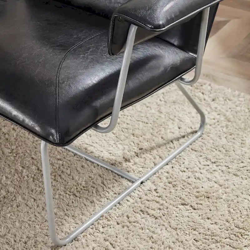 Corvus Deborah Bonded Leather Lounge Arm Chair
