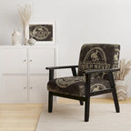 Designart Wild West Rodeo Sedia da accento contemporanea in stile rustico rivestita – Poltrona con braccioli