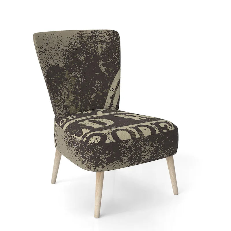Designart Wild West Rodeo Sedia da accento contemporanea in stile rustico rivestita – Poltrona con braccioli