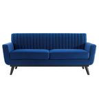 Engage Channel Tufted Performance Velvet Loveseat