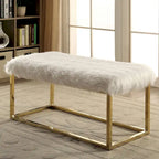 Tula Contemporary 40-inch Metal Entryway Bench by Furniture of America