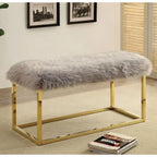 Panca da ingresso Tula Contemporary in metallo da 40 pollici di Furniture of America