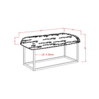 Panca da ingresso Tula Contemporary in metallo da 40 pollici di Furniture of America