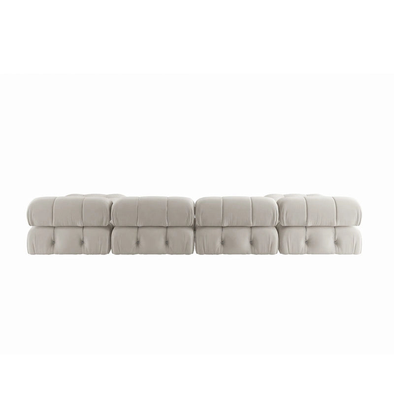 138 Convertible Modular Sectional Sofa, Luxury Modern 4-Seat Wide Couch Sectional for Living Room Bedroom Office Apartment
