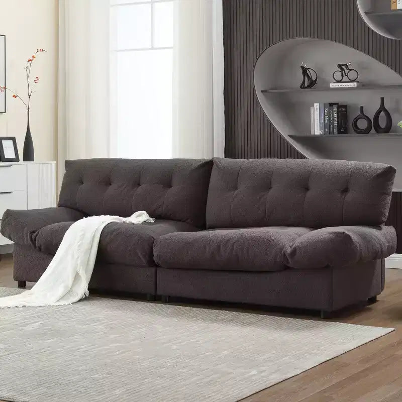 96W Loveseat Cloud Sofa, Upholstered Sofa Couch 4L -ModernLuxe