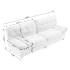 Divano a due posti Cloud Sofa da 96W, Divano imbottito 4L -ModernLuxe
