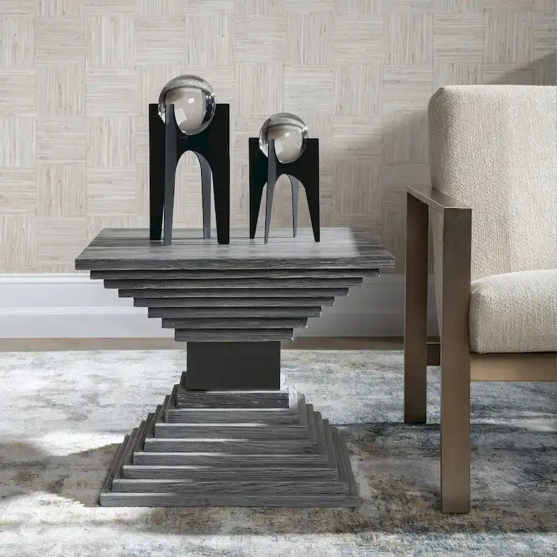Uttermost Andes Wooden Geometric Accent Table - 22 W X 18 H X 22 D (in)