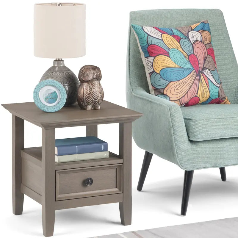 WYNDENHALL Halifax Solid Wood 19-inch Square End Table - 19 inch wide