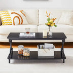 3-Piece Coffee Table Set - Brown/Black X-Cross Design for Living Room