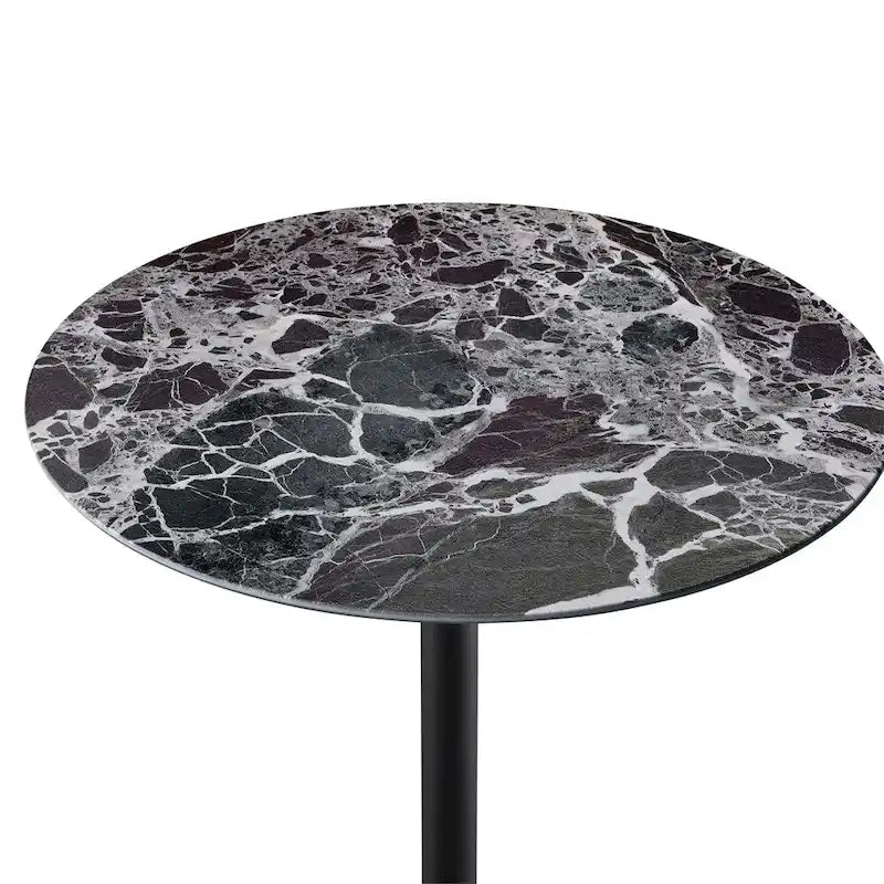 Tavolino con piano regolabile con effetto marmo