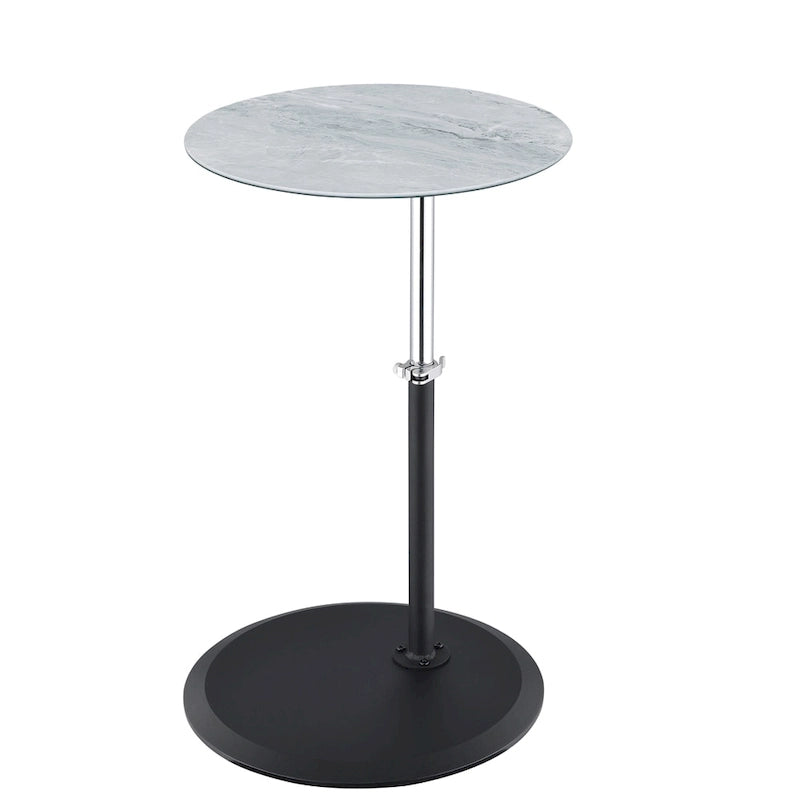 Tavolino con piano regolabile con effetto marmo