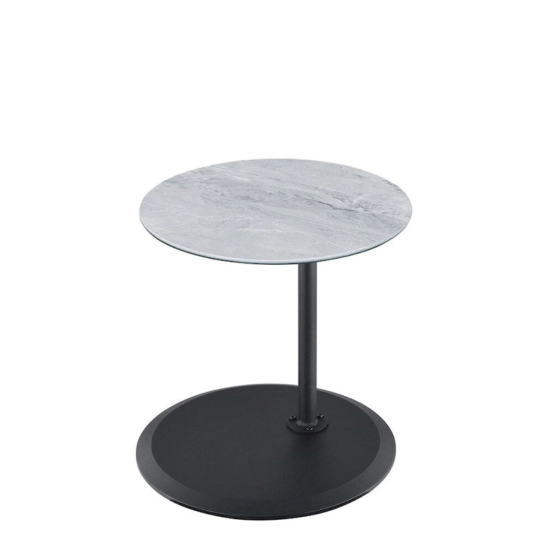 Tavolino con piano regolabile con effetto marmo
