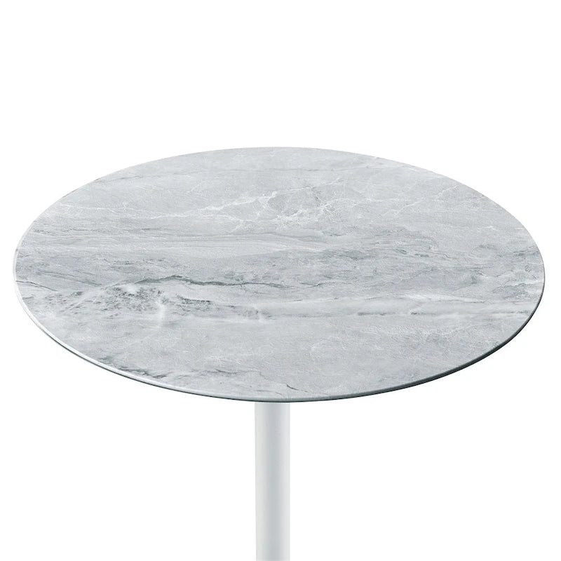 Tavolino con piano regolabile con effetto marmo