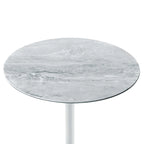 Tavolino con piano regolabile con effetto marmo