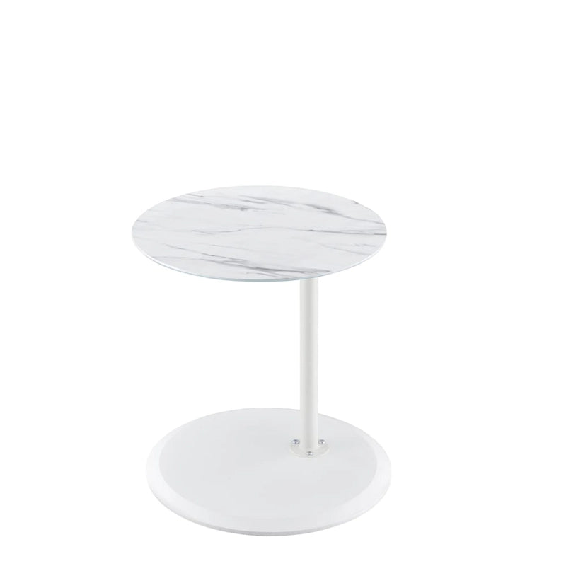 Tavolino con piano regolabile con effetto marmo