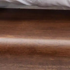 Baxton Studio Channary Mid-Century Modern Transitional Walnut Brown Finished Wood and Gold Metal Bed Frame