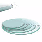 30in Round Glass Table Top, Wear-resistant, Heat-resistant, Corrosion Resistant, 2/5 Inch Thick Beveled Polished Edge Tempered Glass Table Top