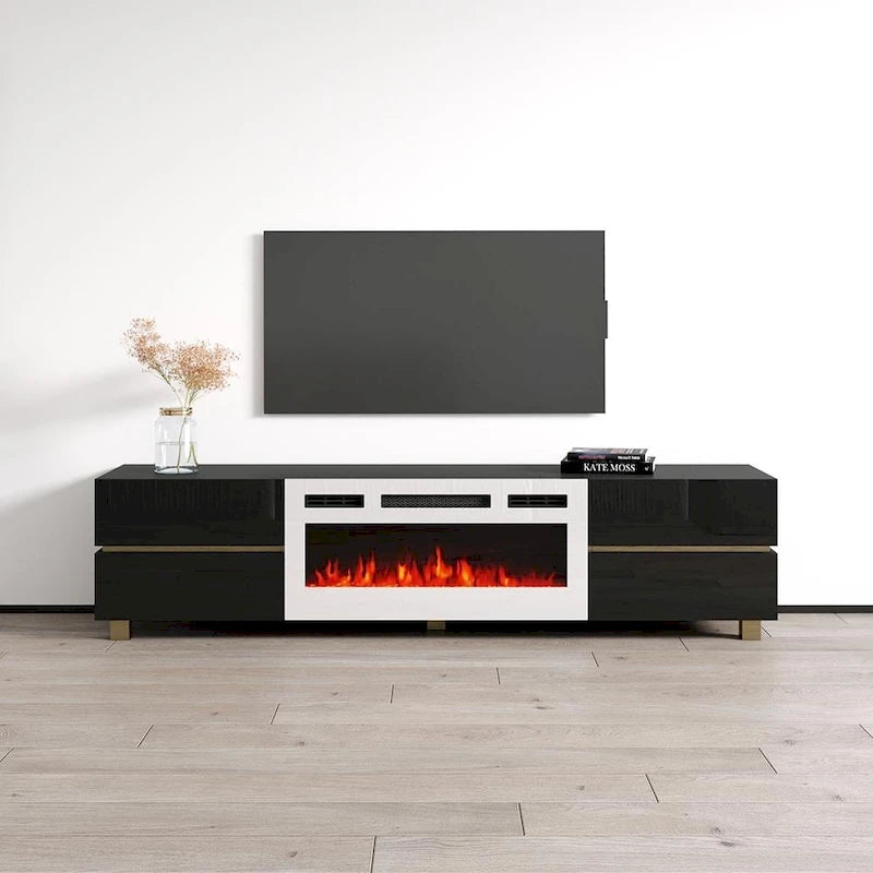 Mobile TV caminetto Bono 01 WH-EF