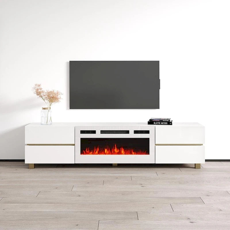 Mobile TV caminetto Bono 01 WH-EF