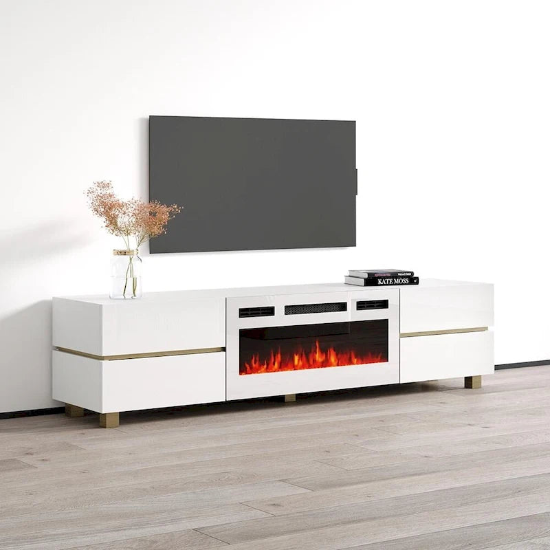 Mobile TV caminetto Bono 01 WH-EF