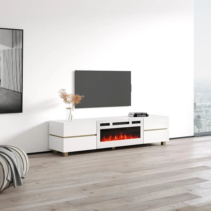 Mobile TV caminetto Bono 01 WH-EF