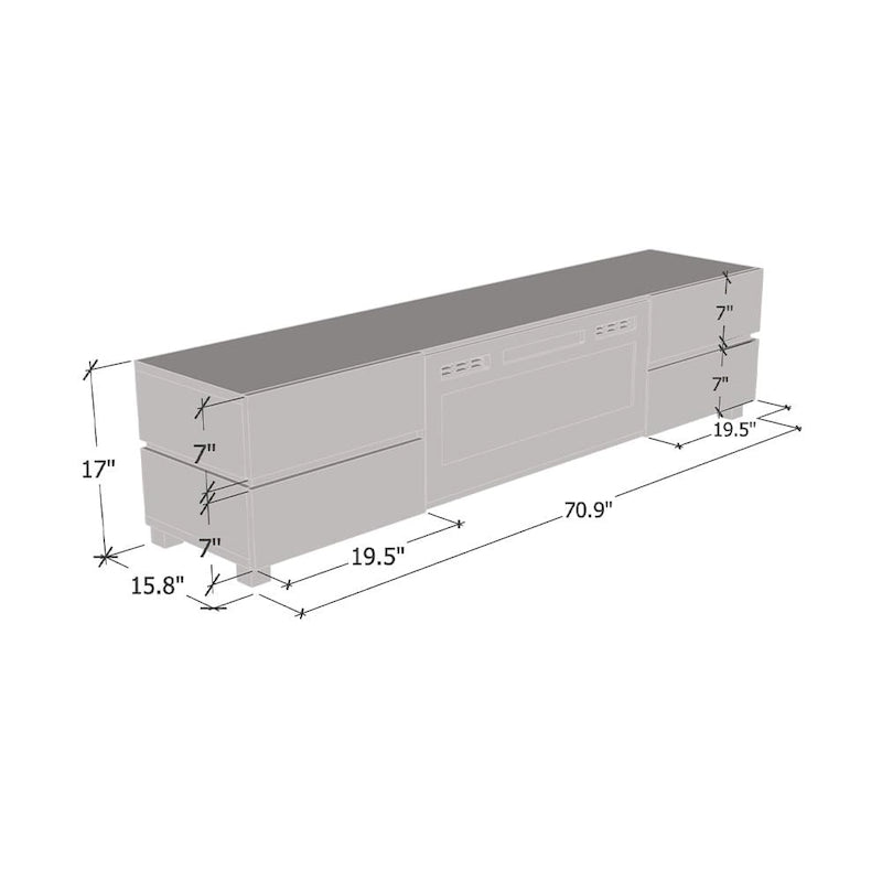 Mobile TV caminetto Bono 01 WH-EF