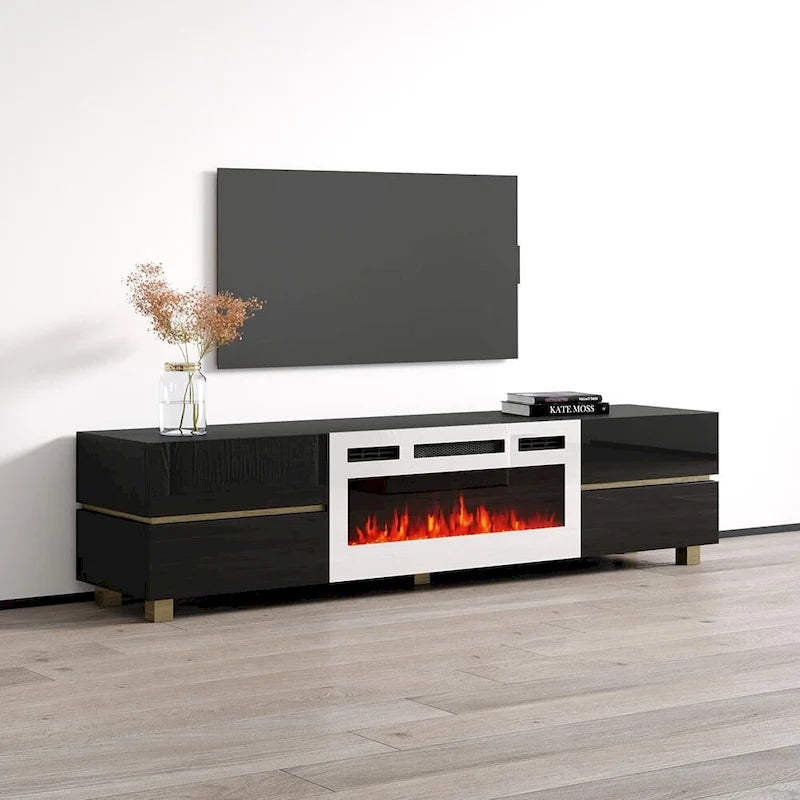 Mobile TV caminetto Bono 01 WH-EF