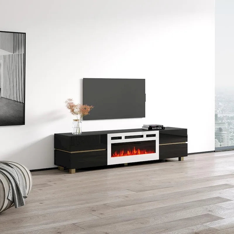 Mobile TV caminetto Bono 01 WH-EF