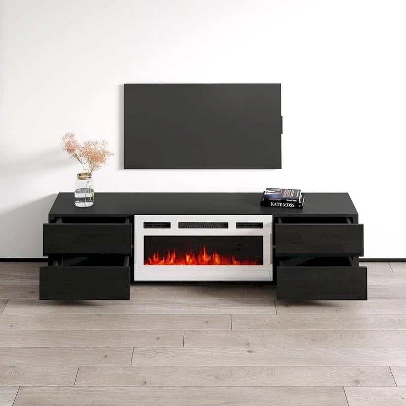 Mobile TV caminetto Bono 01 WH-EF