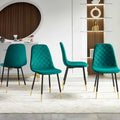 Howtai Upholstered Velvet Chair Armless Set of 4 for Kitchen,Home