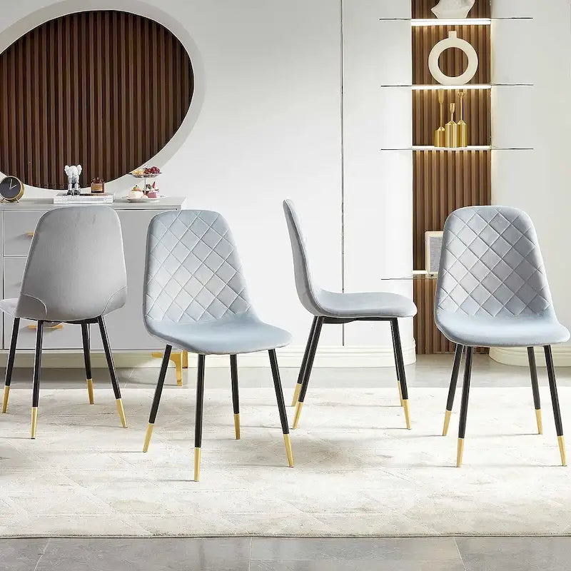 Howtai Sedia Imbottita in Velluto Senza Braccioli Set da 4 per Cucina, Casa