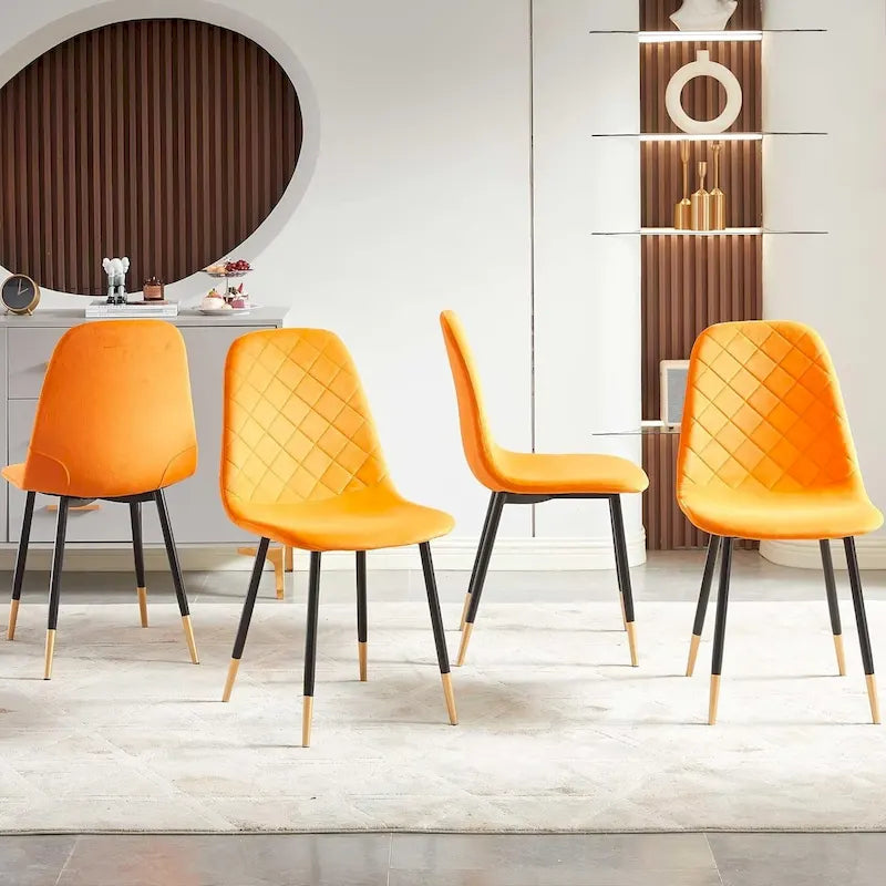 Howtai Sedia Imbottita in Velluto Senza Braccioli Set da 4 per Cucina, Casa