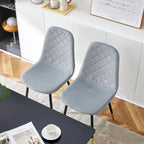 Howtai Upholstered Velvet Chair Armless Set of 4 for Kitchen,Home