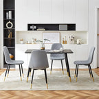 Howtai Upholstered Velvet Chair Armless Set of 4 for Kitchen,Home