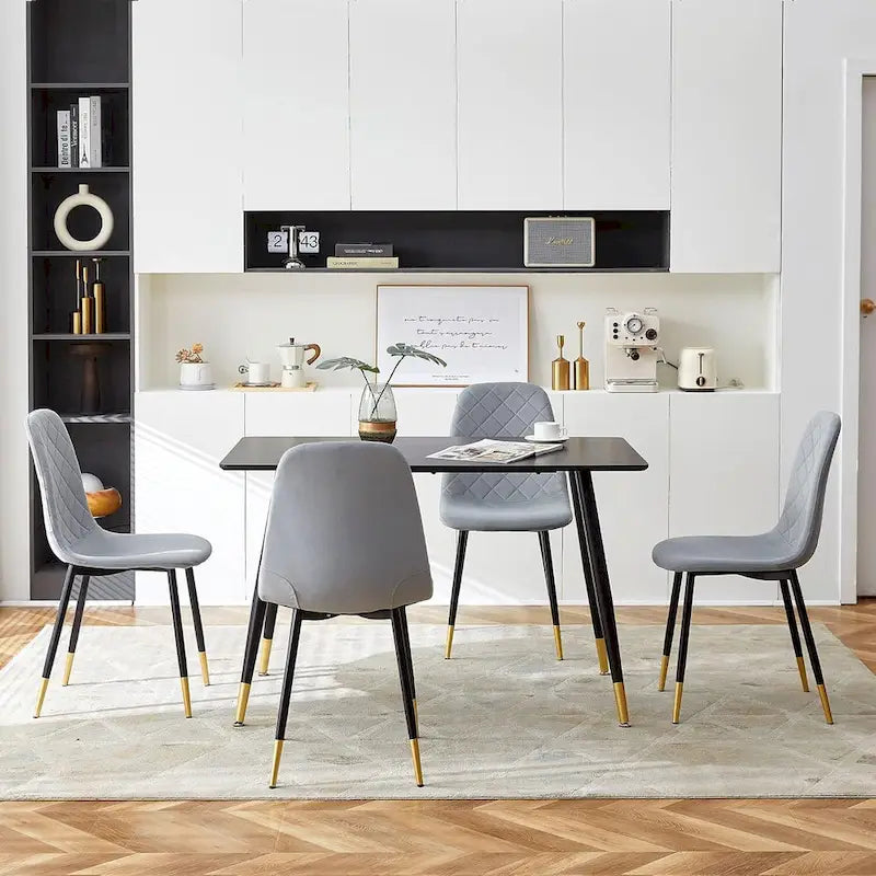 Howtai Sedia Imbottita in Velluto Senza Braccioli Set da 4 per Cucina, Casa