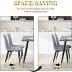 Howtai Upholstered Velvet Chair Armless Set of 4 for Kitchen,Home