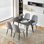 Howtai Upholstered Velvet Chair Armless Set of 4 for Kitchen,Home